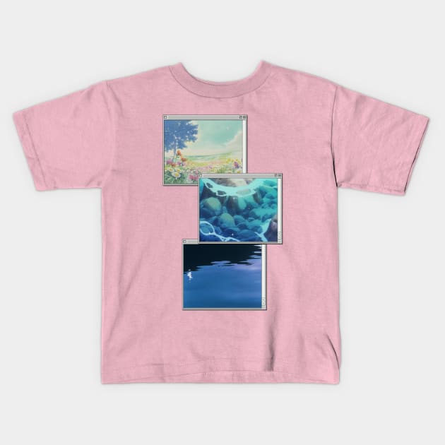 Vaporwave Kids T-Shirt by Jinxed4Lyfe